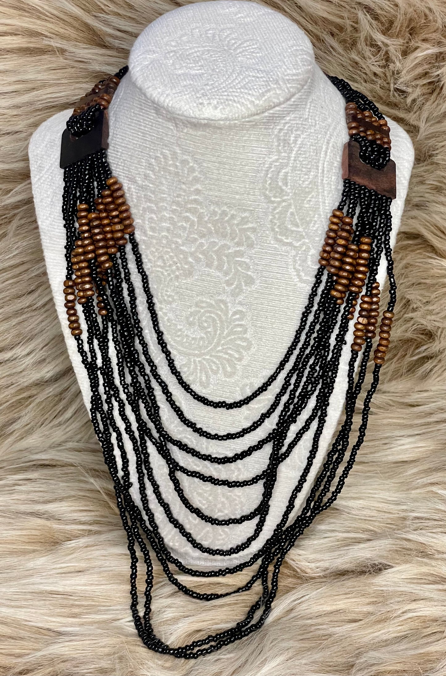 Black Beads Necklace