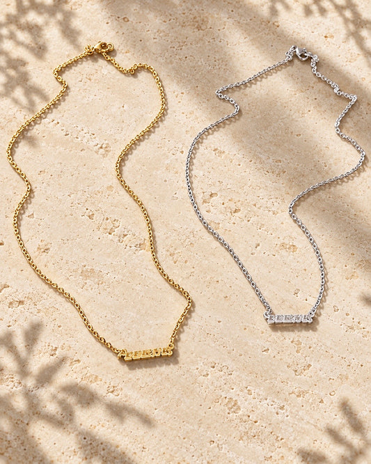 Boricua Letter Necklace – Stainless Steel