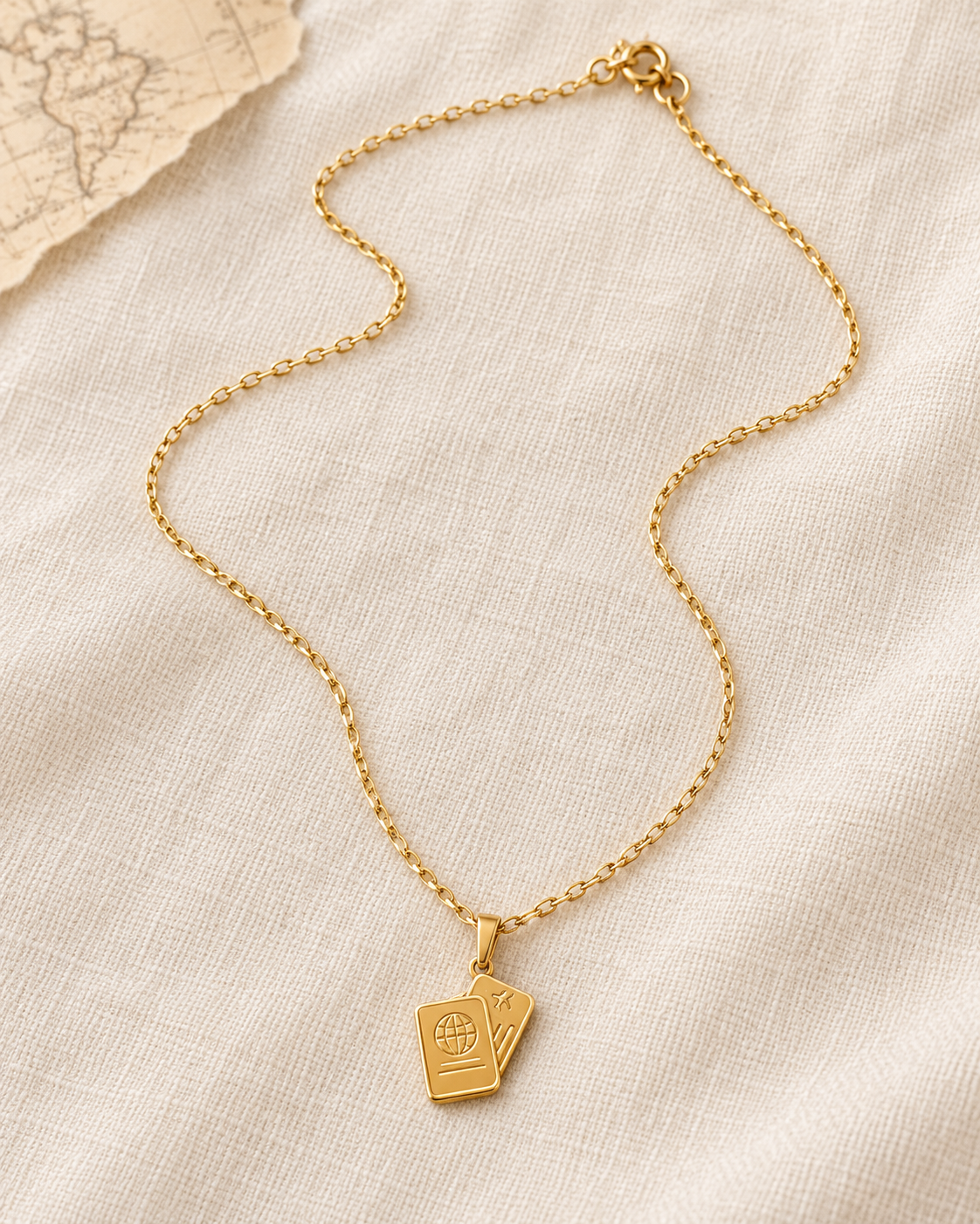 Passport Necklace – Stainless Steel