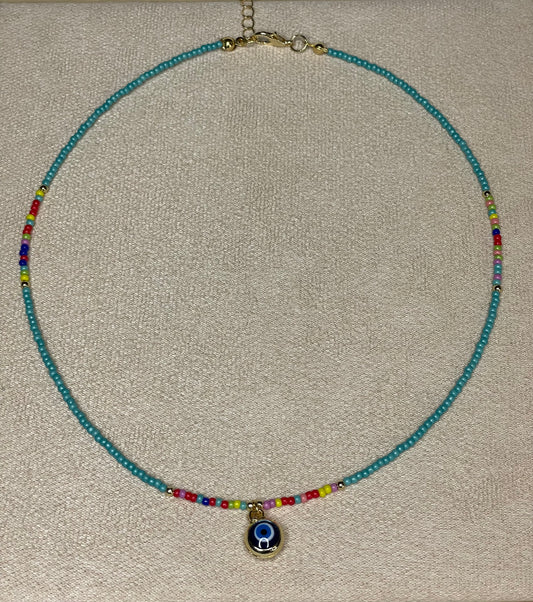 Turquoise Eye 🧿 Charm Necklace