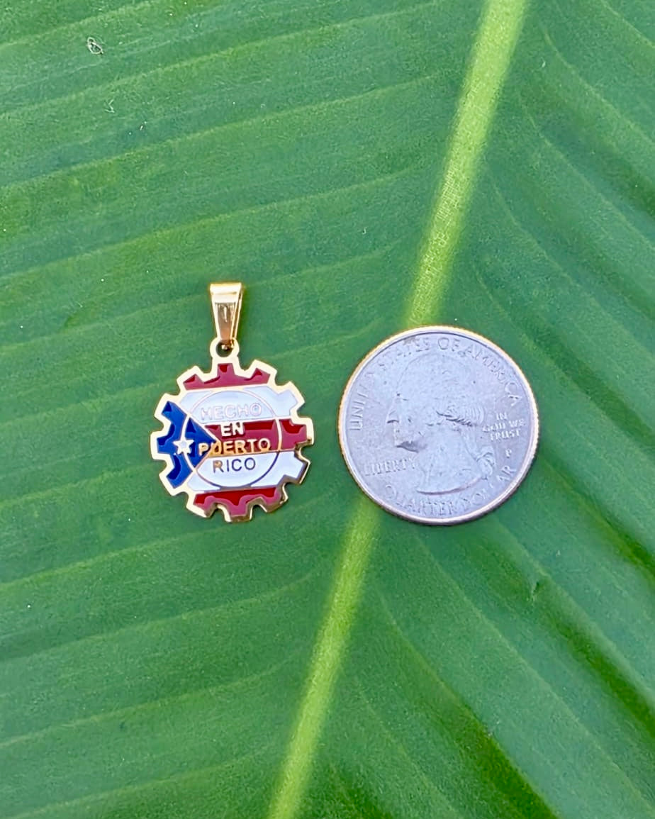 Hecho en Puerto Rico- Stainless Steel Charm