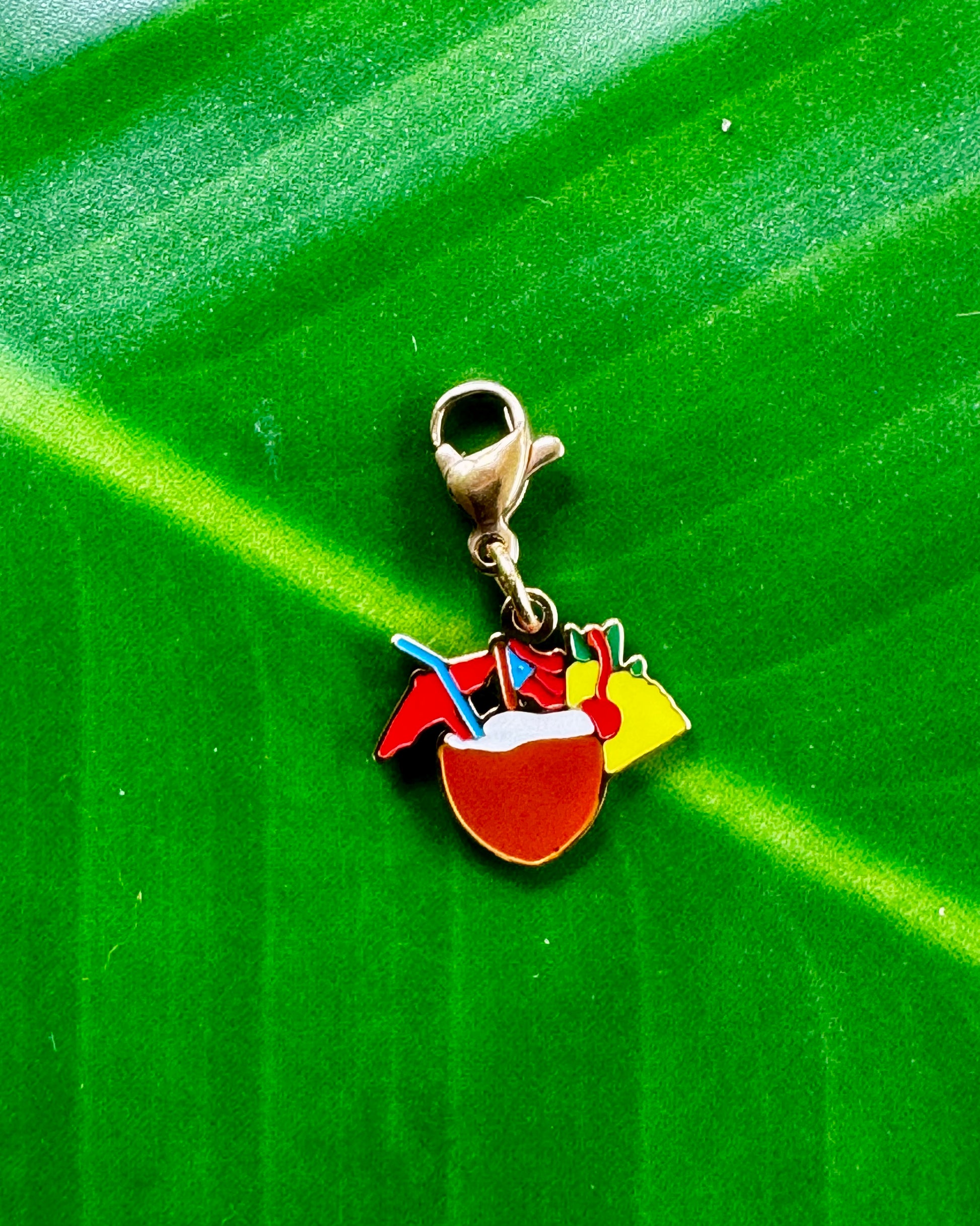 Coco Piña charm in gold stainless steel, small, elegant charm for jewelry collection.