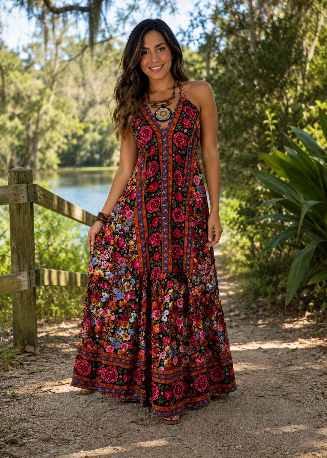 Bohemian Floral Maxi Dress
