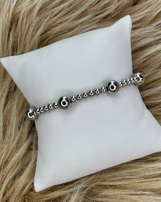 Sphere Stainless Steel Elastic Bracelet
