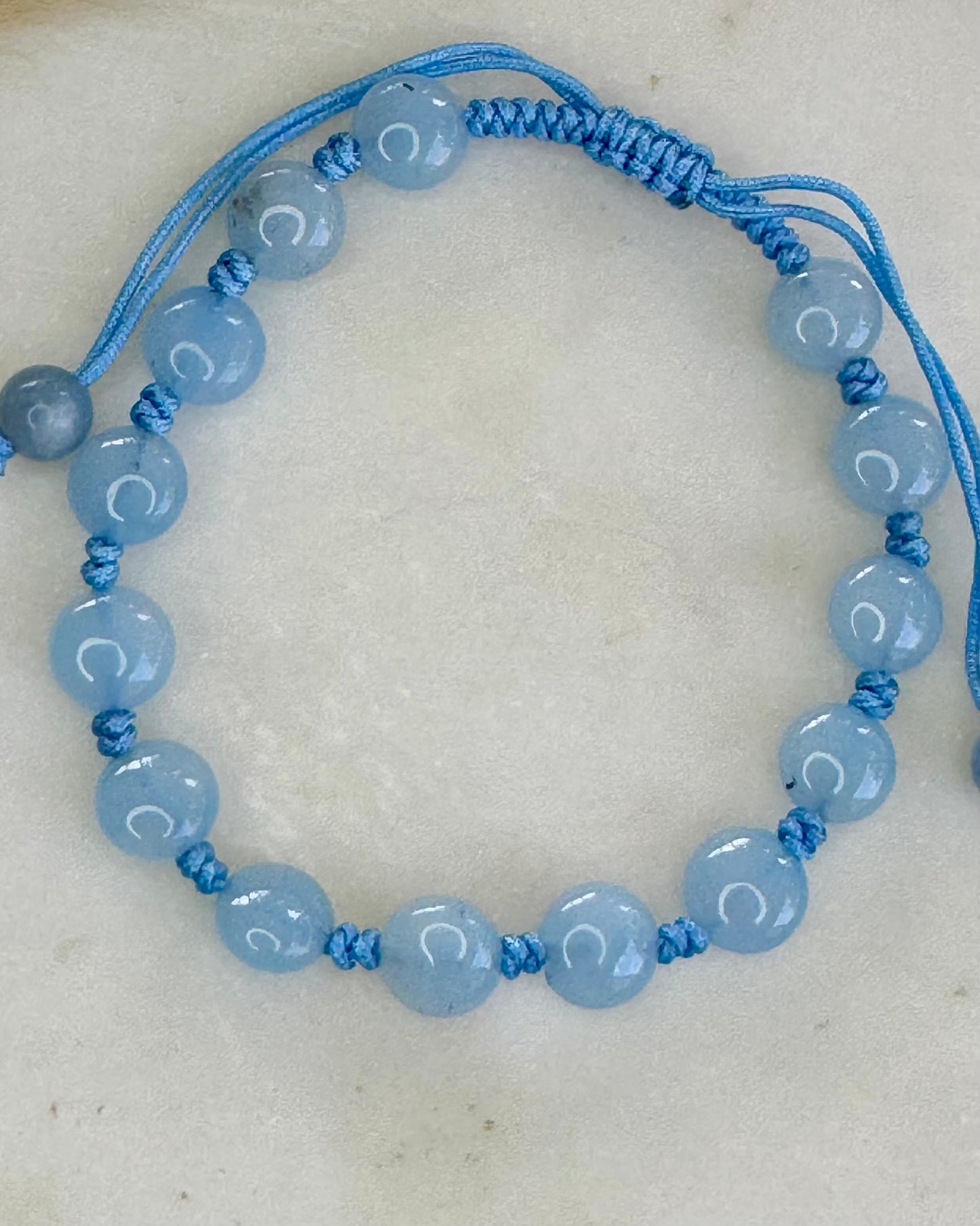 Light Blue Quartz Adjustable Bracelet