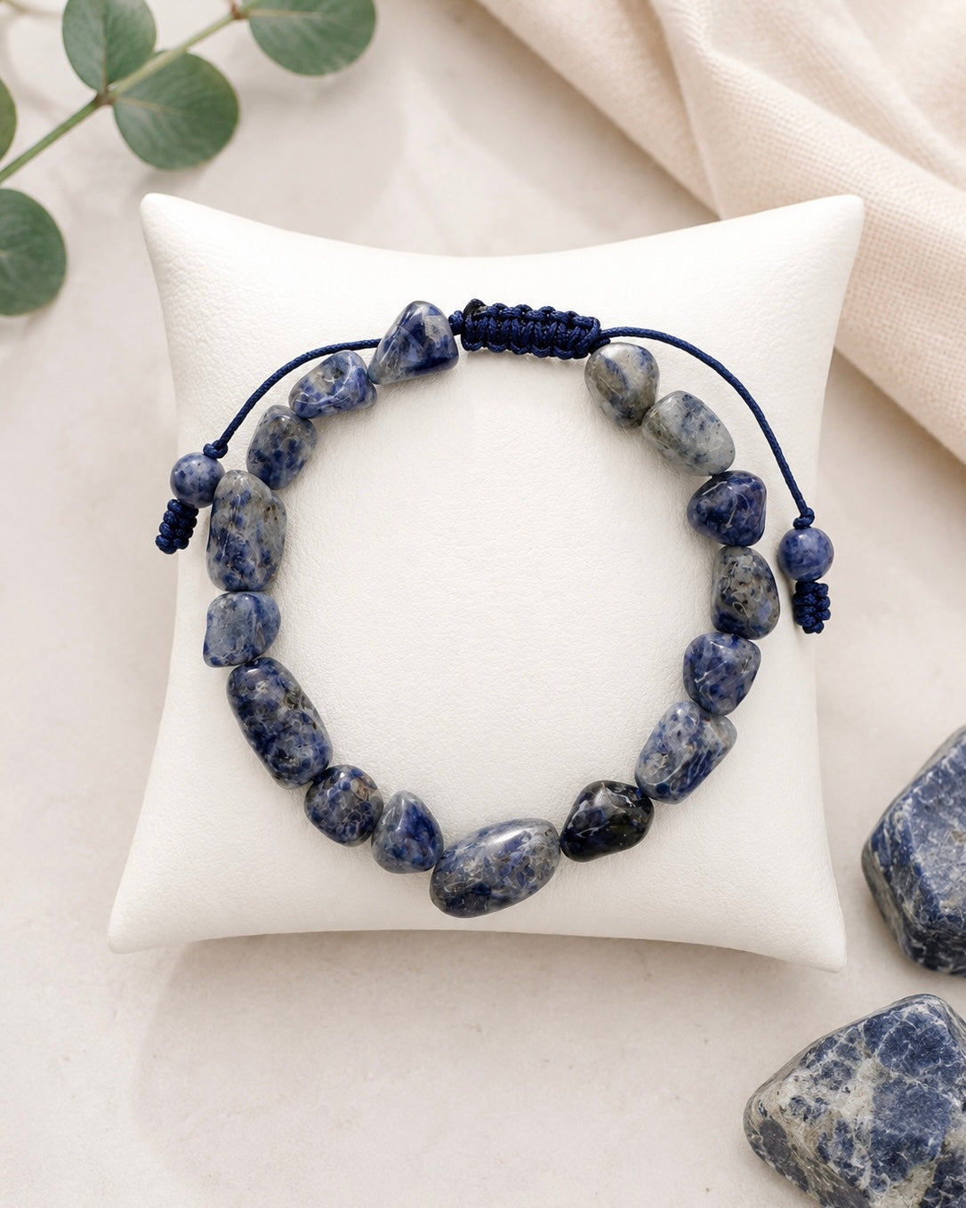 Sodalite Adjustable Bracelet – Clarity • Balance • Intuition
