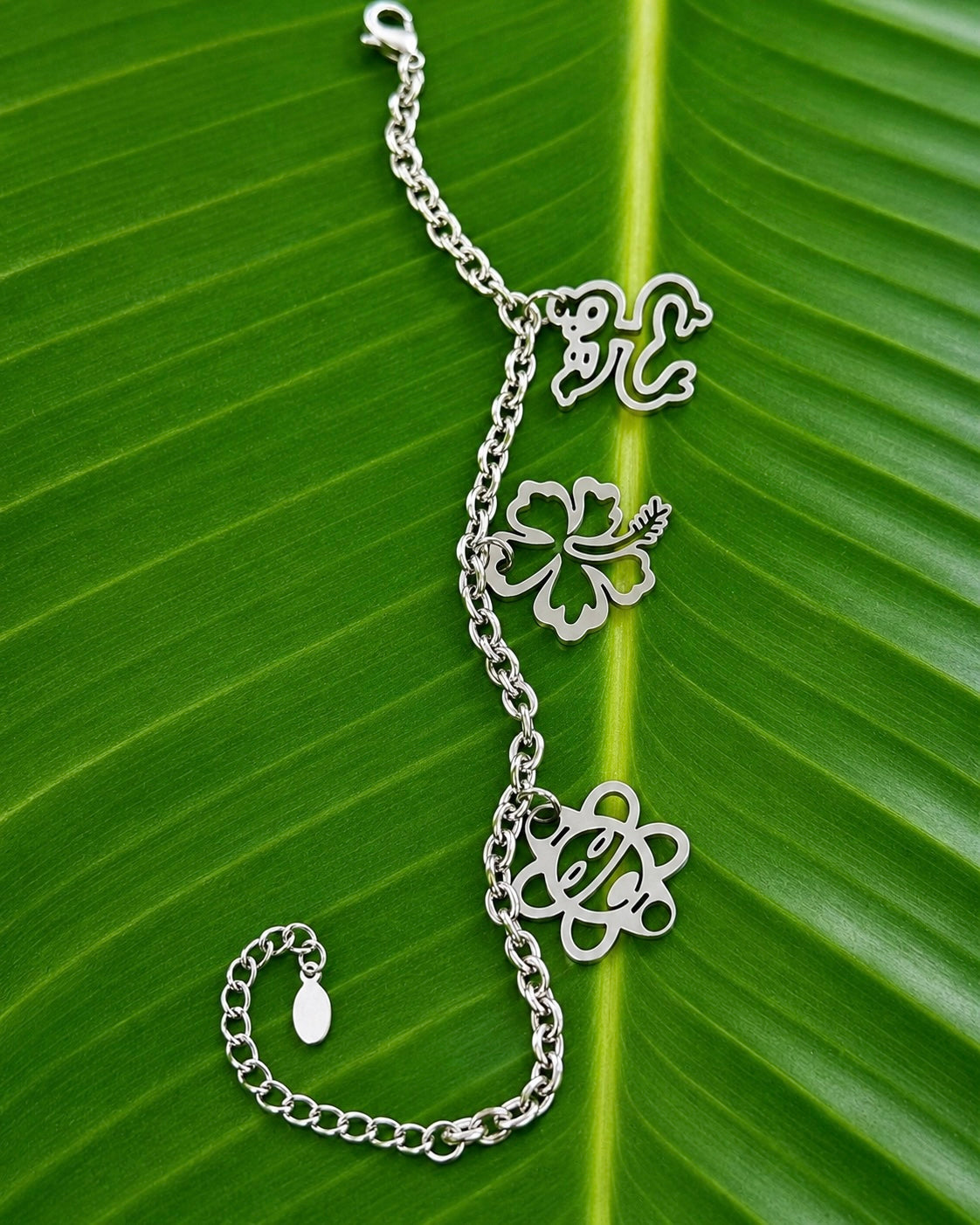 Coqui Taino, Flor de Maga, Sol Taino Charm Bracelet
