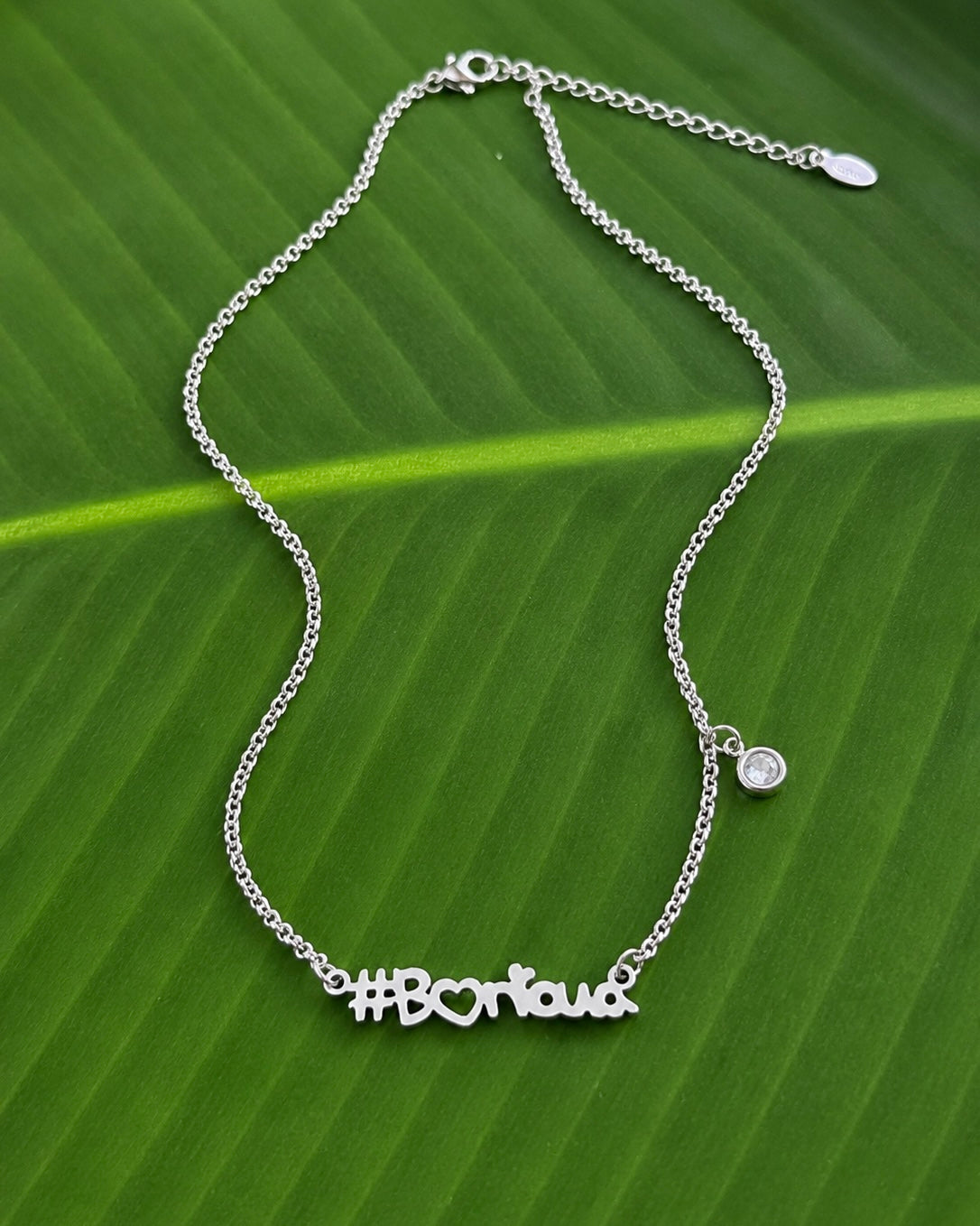 #Boricua Gold Necklace – 16” Stainless Steel with Pearl Accent