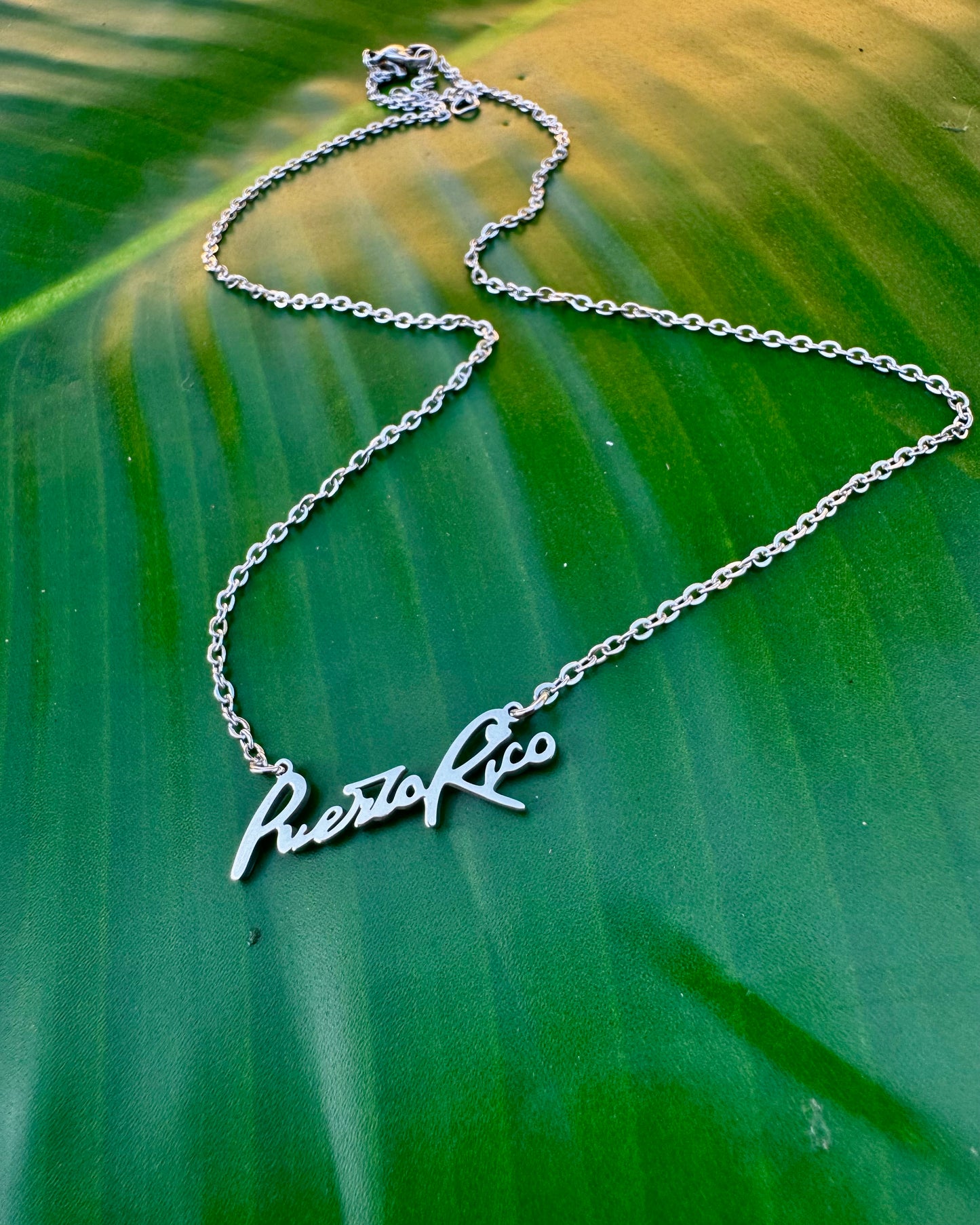 Puerto Rico Stainless Steel Necklace
