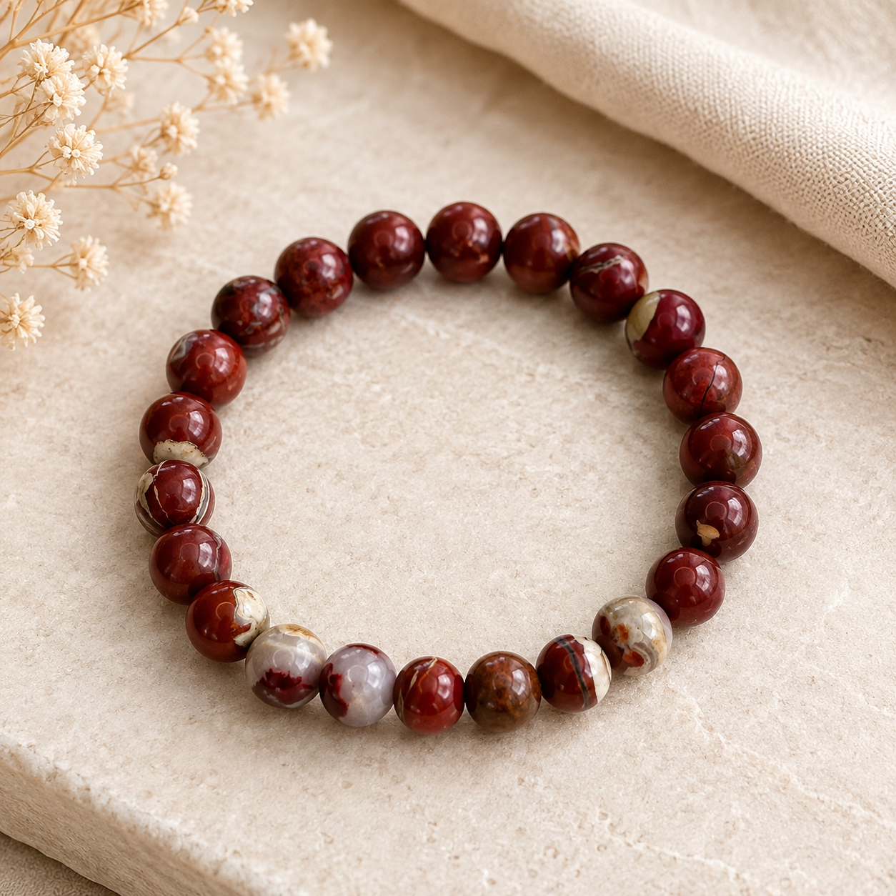 Brecciated Jasper 8mm Bracelet – Strength • Grounding • Vitality