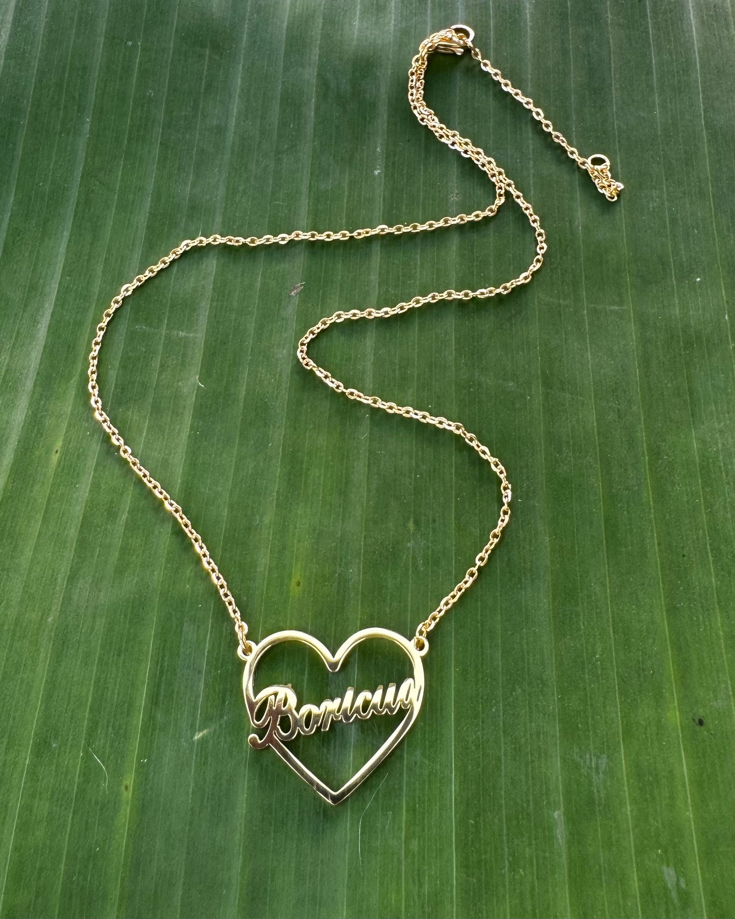 Boricua Stainless Steel Gold Necklace