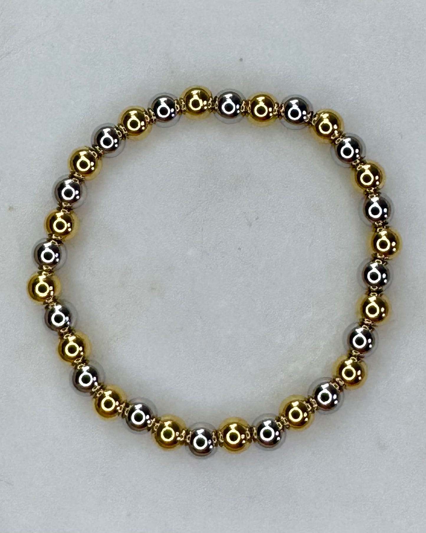 Two Tone Elastic Stainless Steel Bracelet