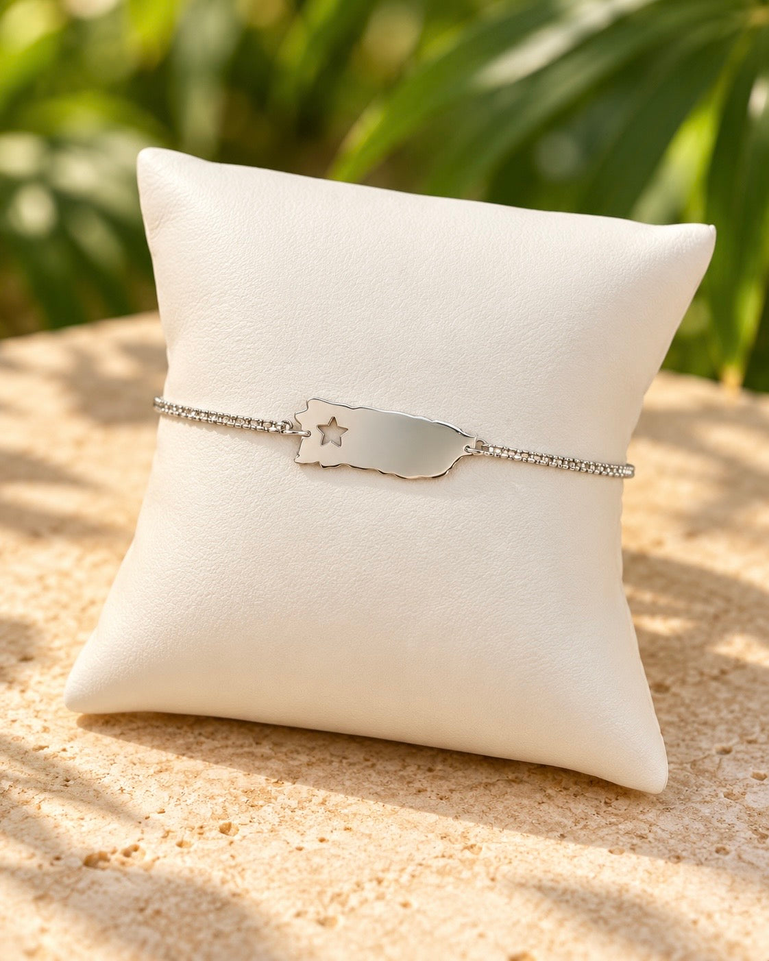 Puerto Rico Star Adjustable Bracelet – Gold Stainless Steel