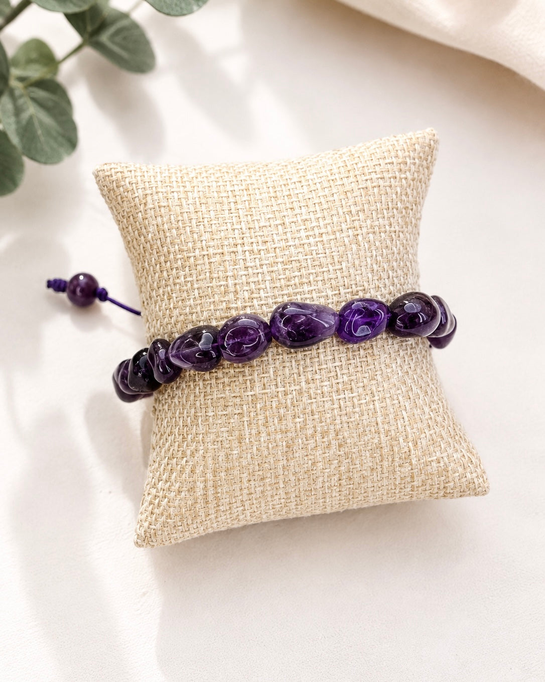 Amethyst Adjustable Bracelet – Calm • Protection • Balance