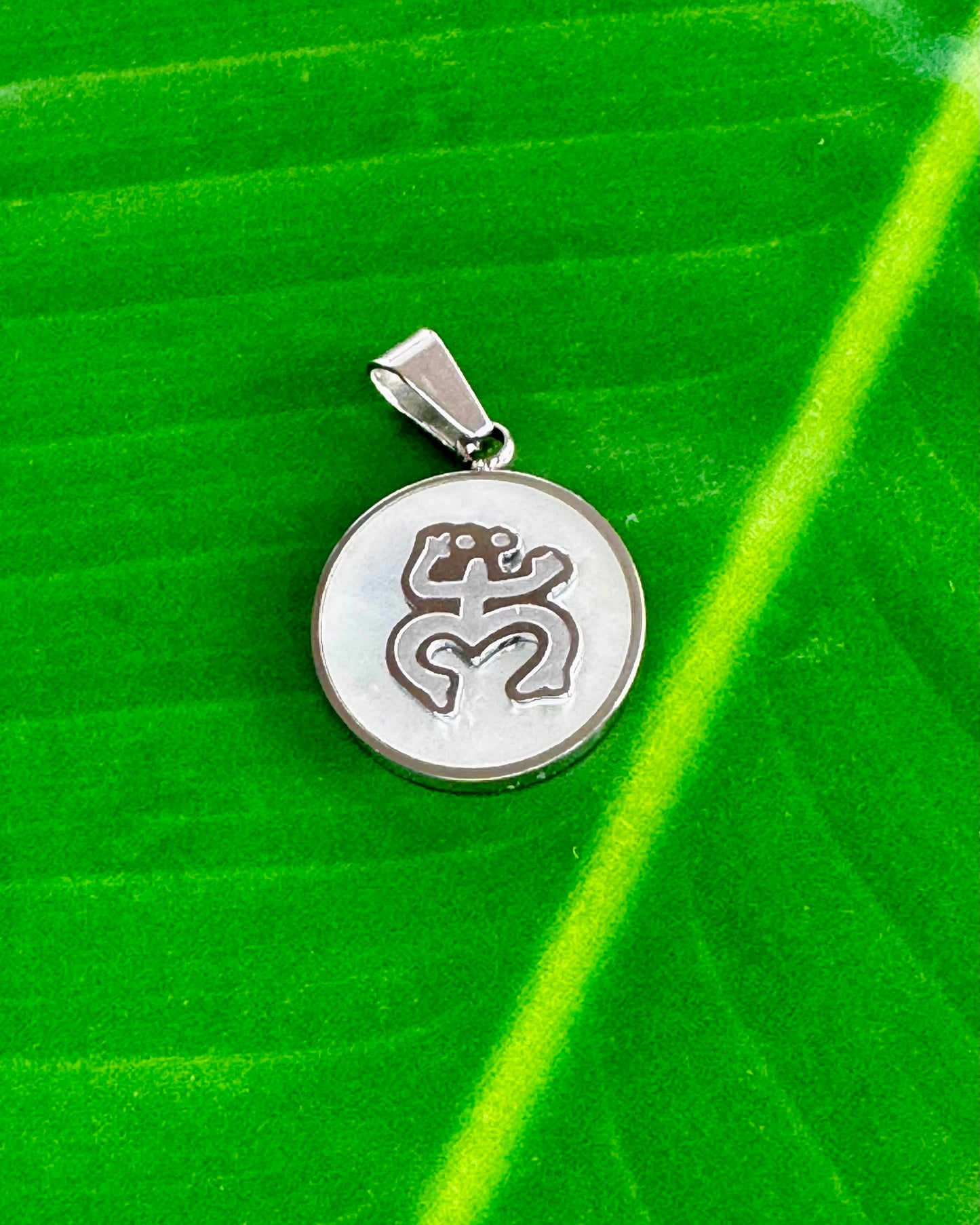Coquí Taino Charm – Gold & Silver Stainless Steel with Mother-of-Pearl