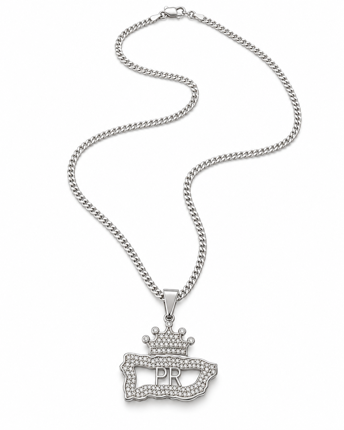 Puerto Rico Crown Necklace – Stainless Steel