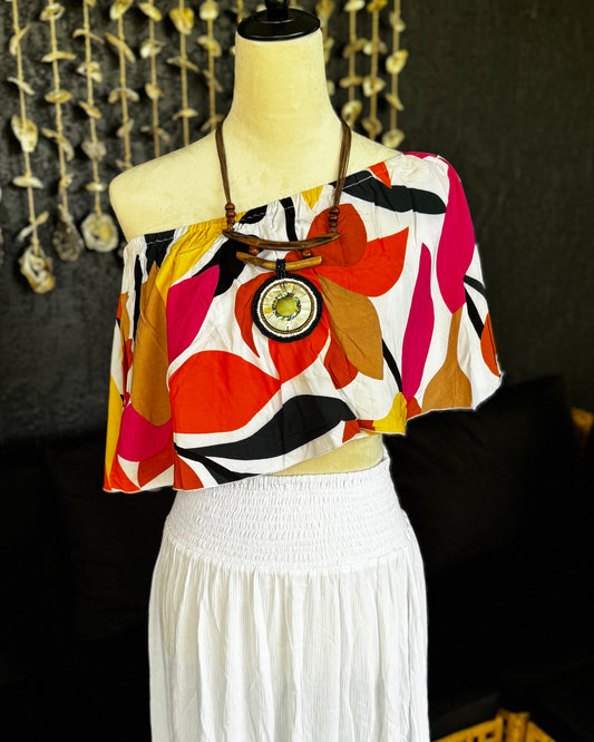 Nadia Crop Top Flower Print