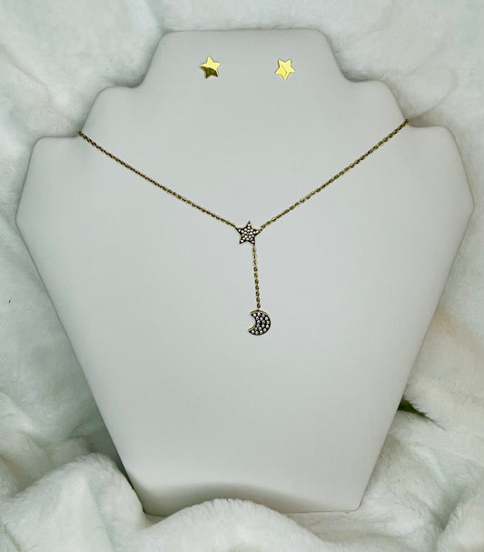 Gold Star and Moon Set