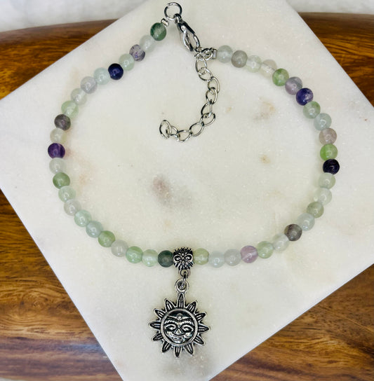 Fluorite Sun Anklet