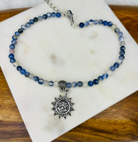 Sodalite Sun Anklet