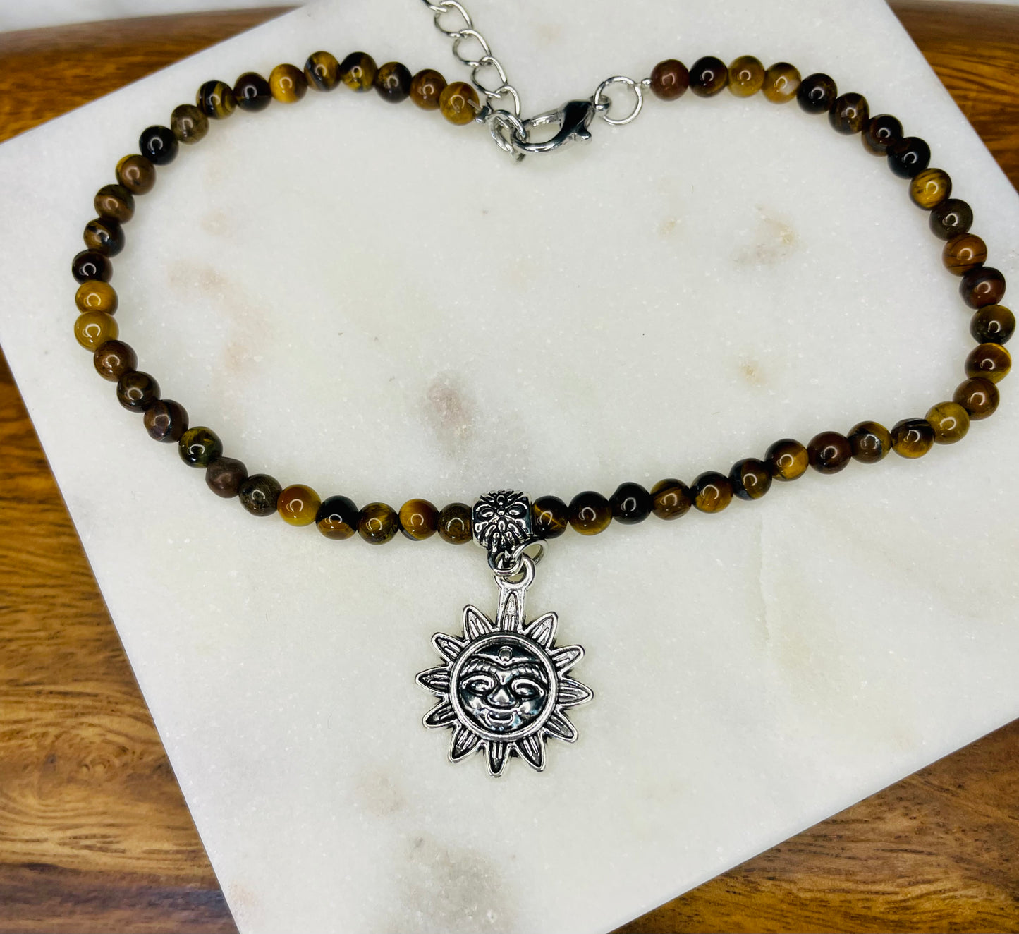 Tiger Eye Sun Anklet