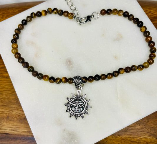 Tiger Eye Sun Anklet