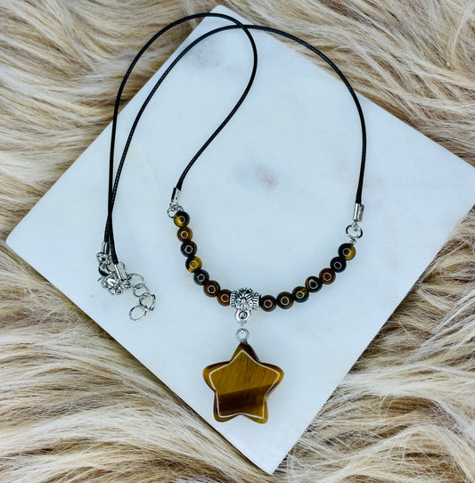 Tiger Eye Star Choker