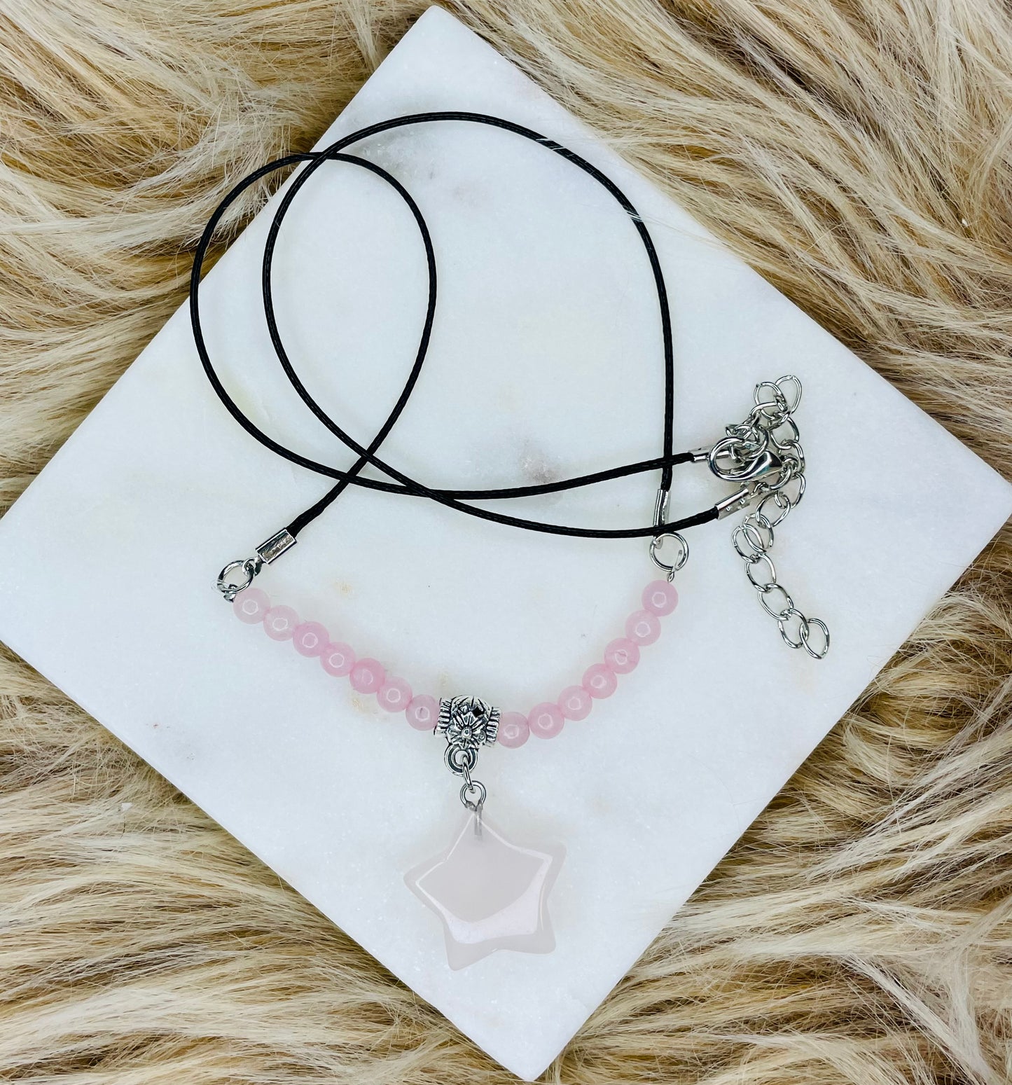 Rose Quartz Star Choker