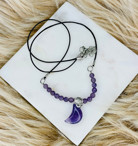 Amethyst Half-Moon Choker