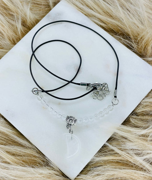 Clear Quartz Half-Moon Choker