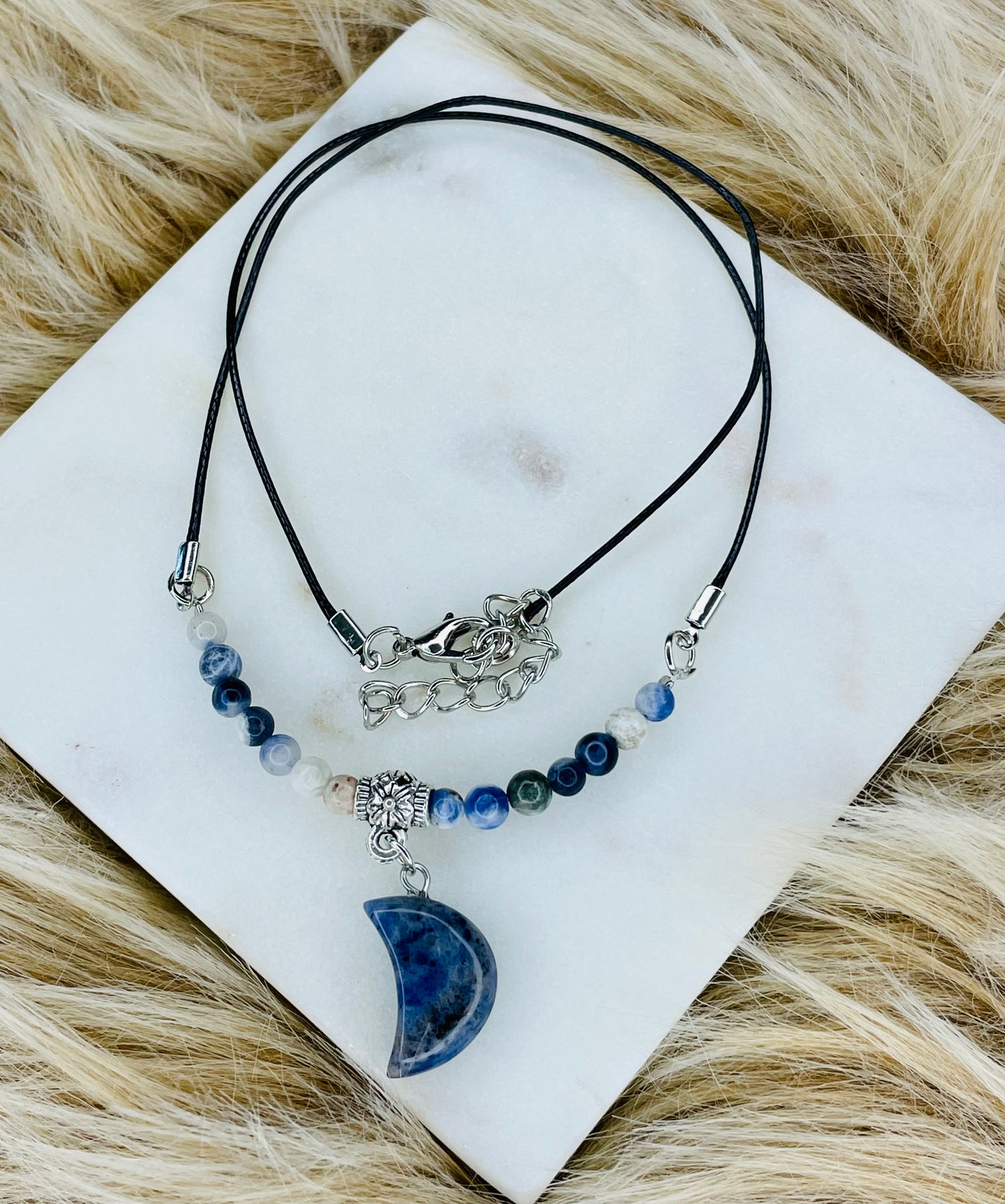 Sodalite Half-Moon Choker