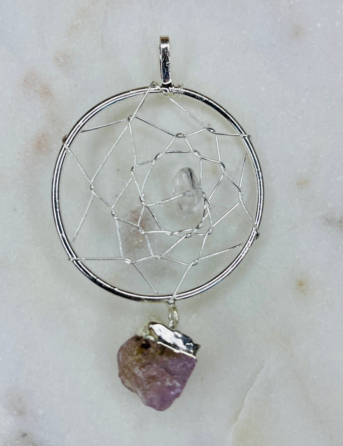 Amethyst Dreamcatcher Pendant