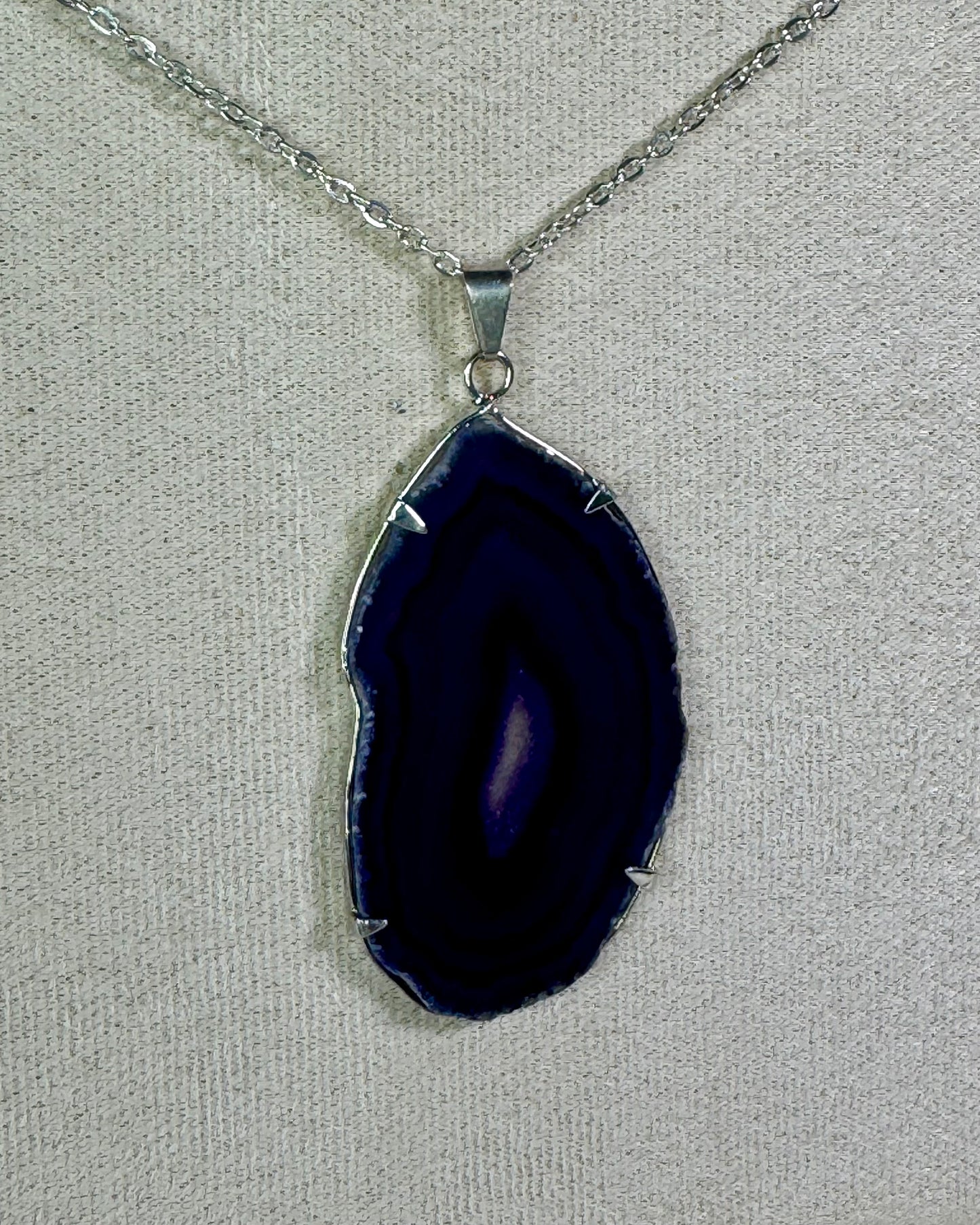 Purple Agate Charm