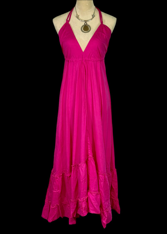 Bohemian Long Dress- Magenta