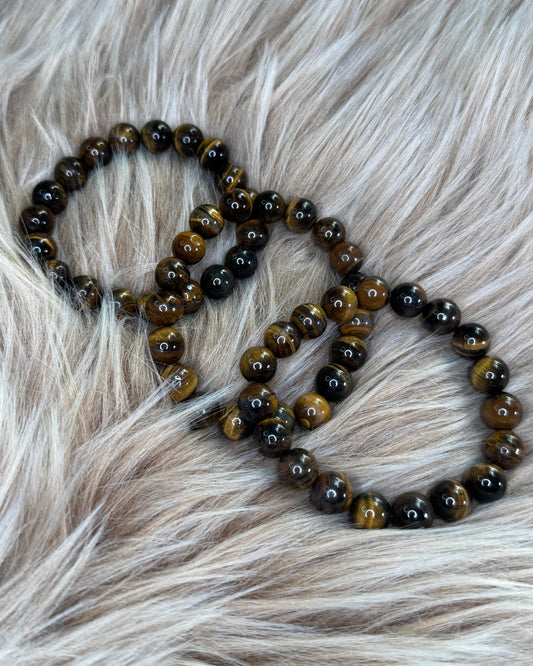 Tiger Eye 10mm Sphere Bracelet