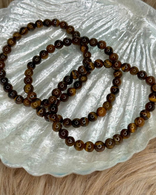 Tiger Eye 6mm Sphere Bracelet