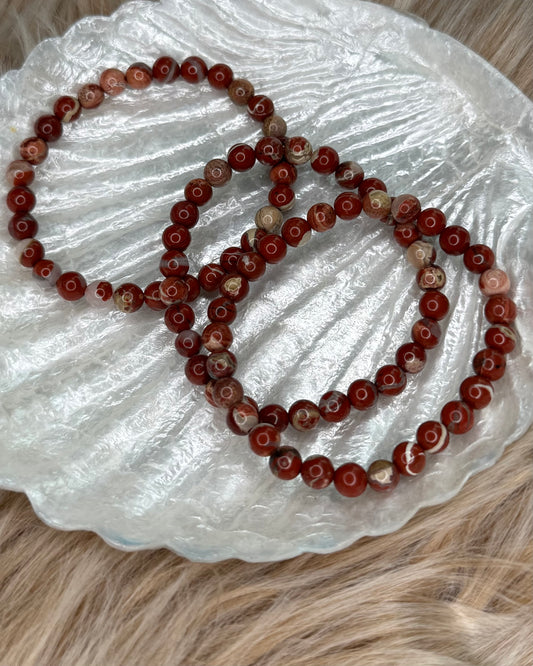 Brecciated Jasper 6mm Sphere Bracelet