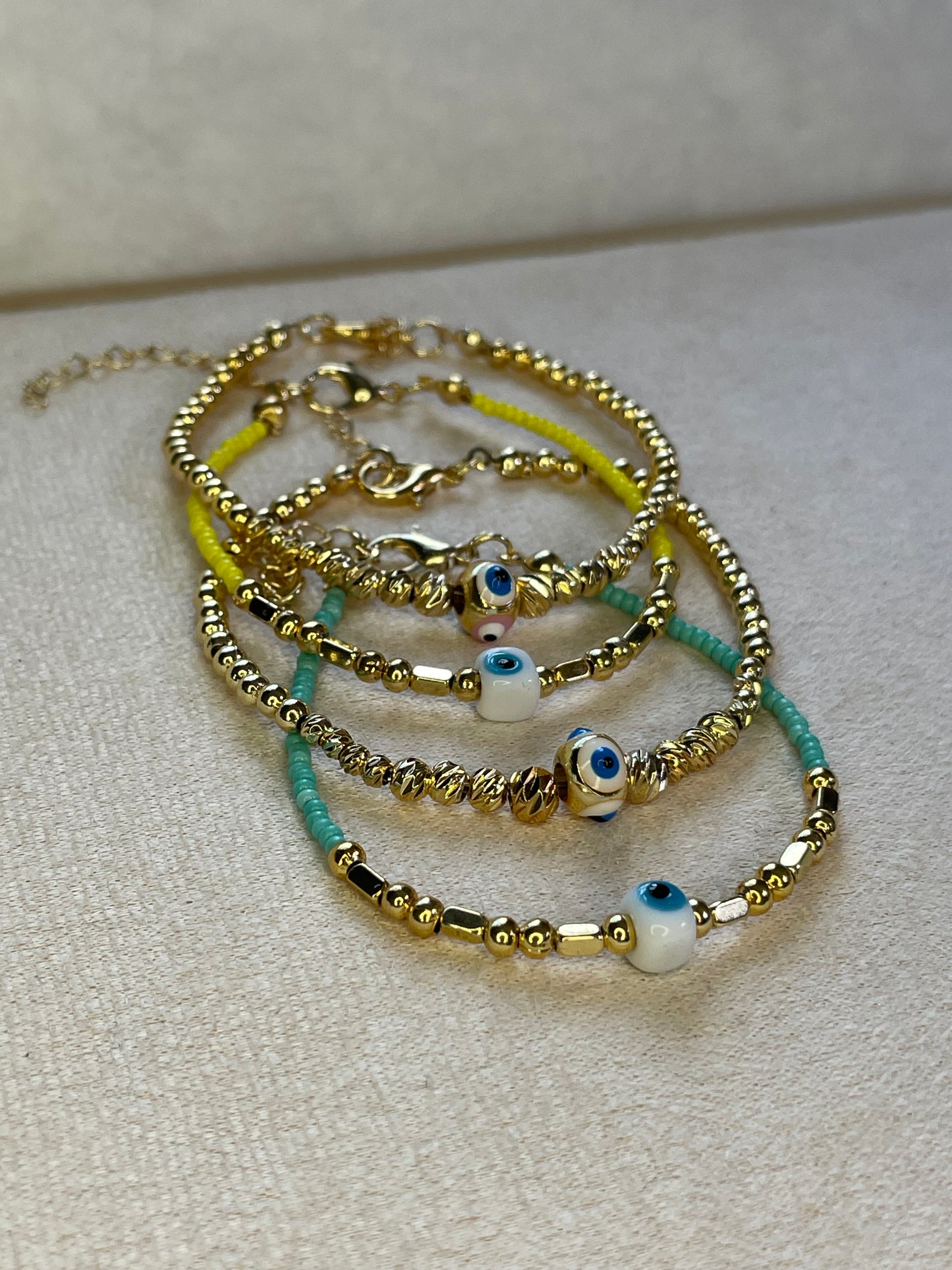 Gold Plated Evil Eye Bracelet