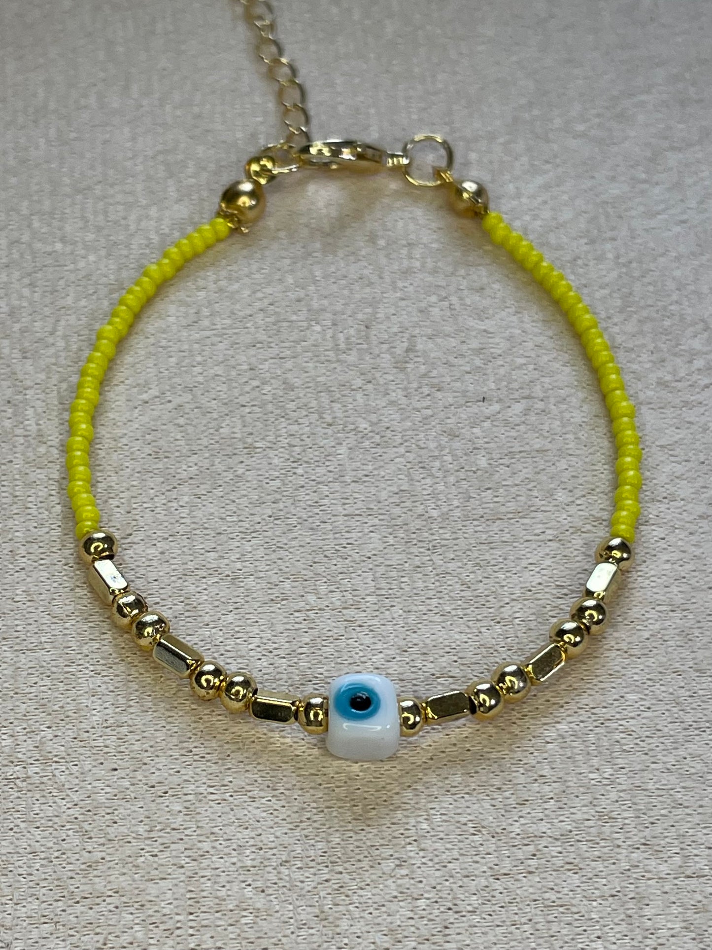 Gold Plated Evil Eye Bracelet