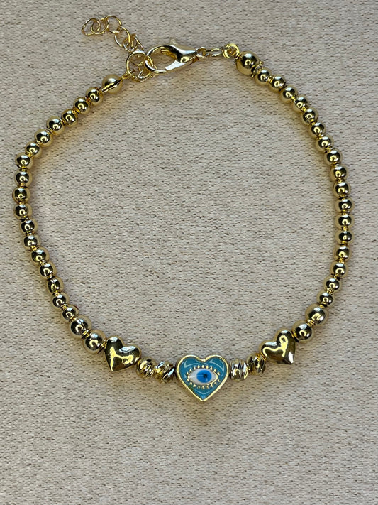 Turquoise Heart Bracelet