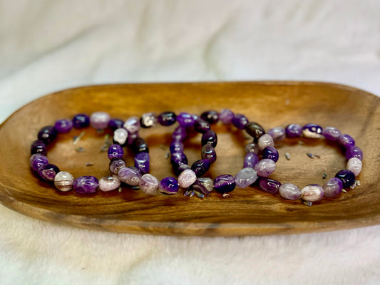 Amethyst Jellybean Bracelet