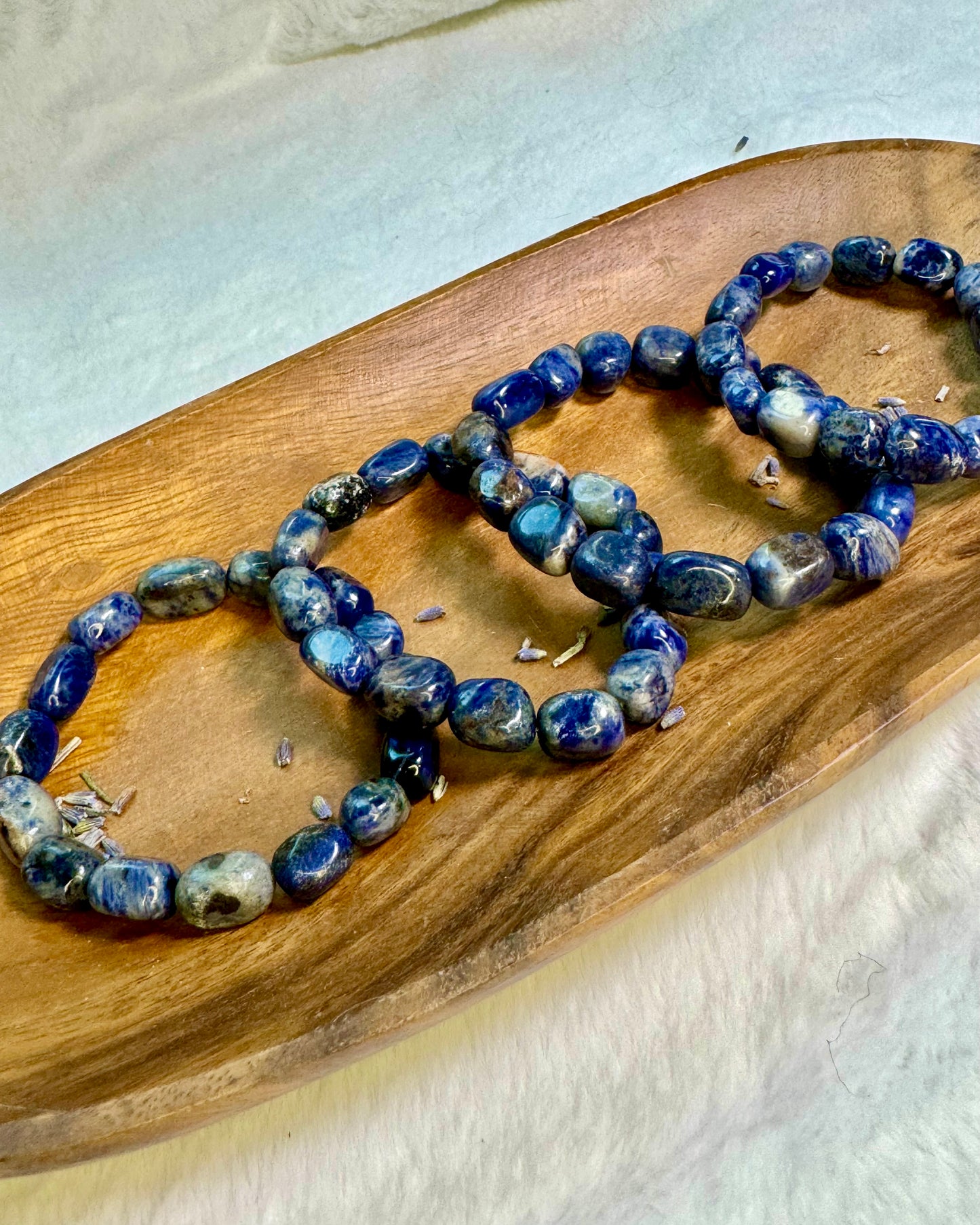 Sodalite Jellybean Bracelet