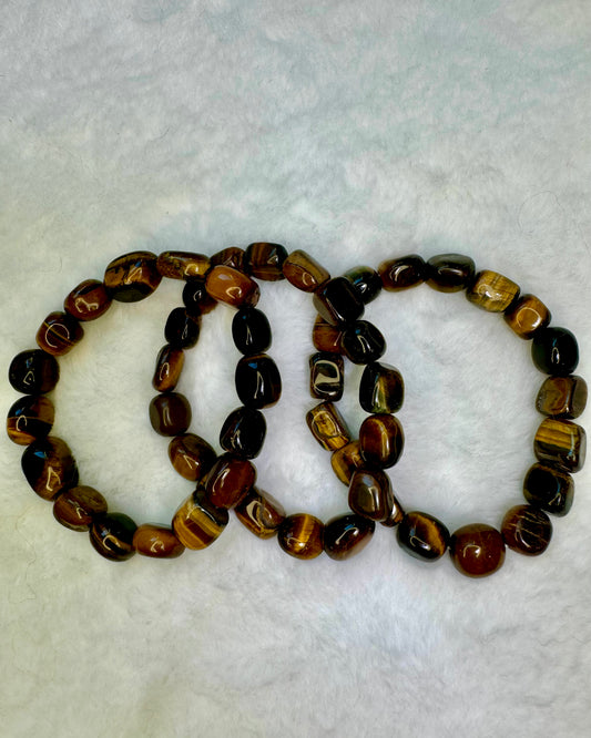 Tiger Eye Jellybean Bracelet