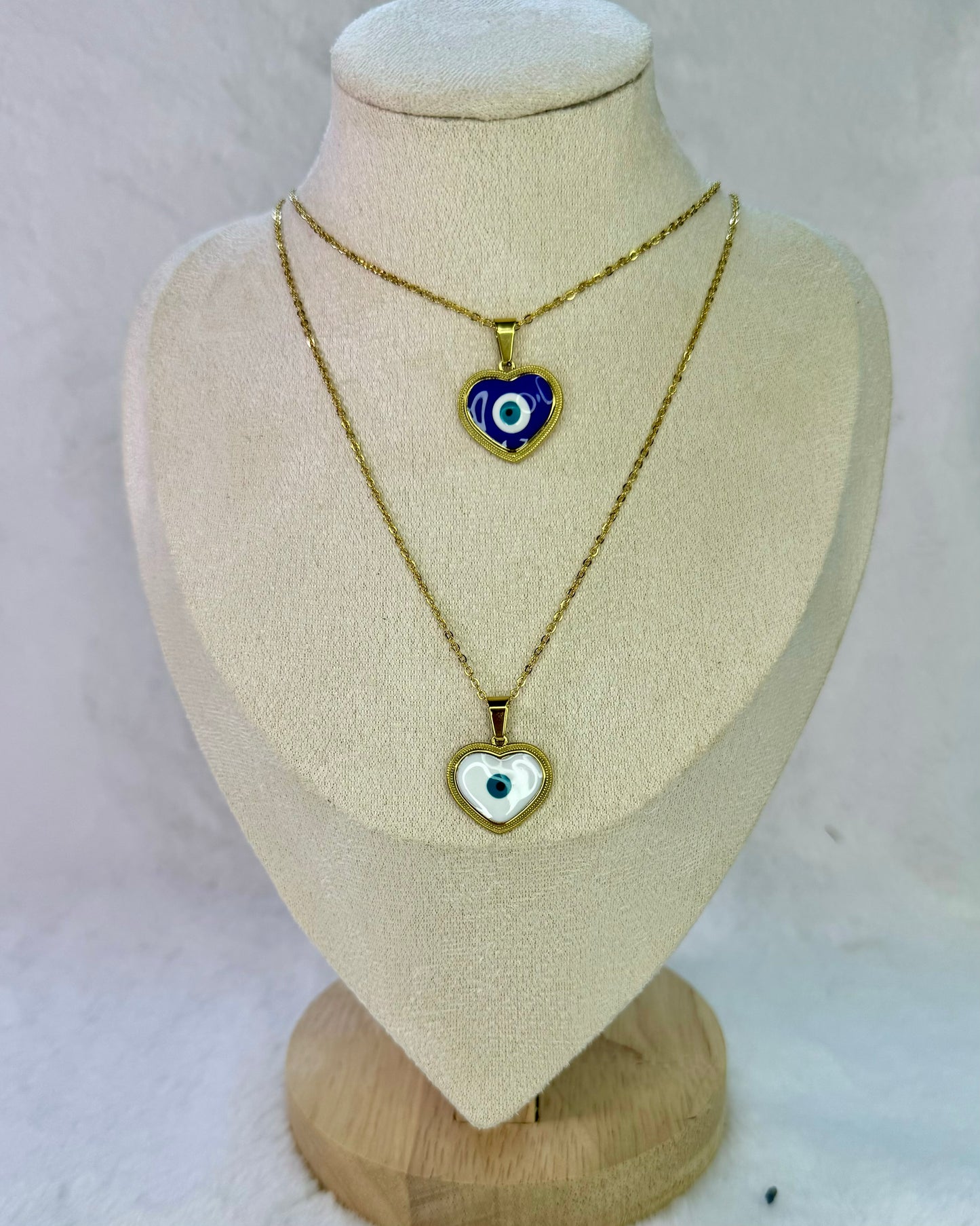 White Heart Necklace