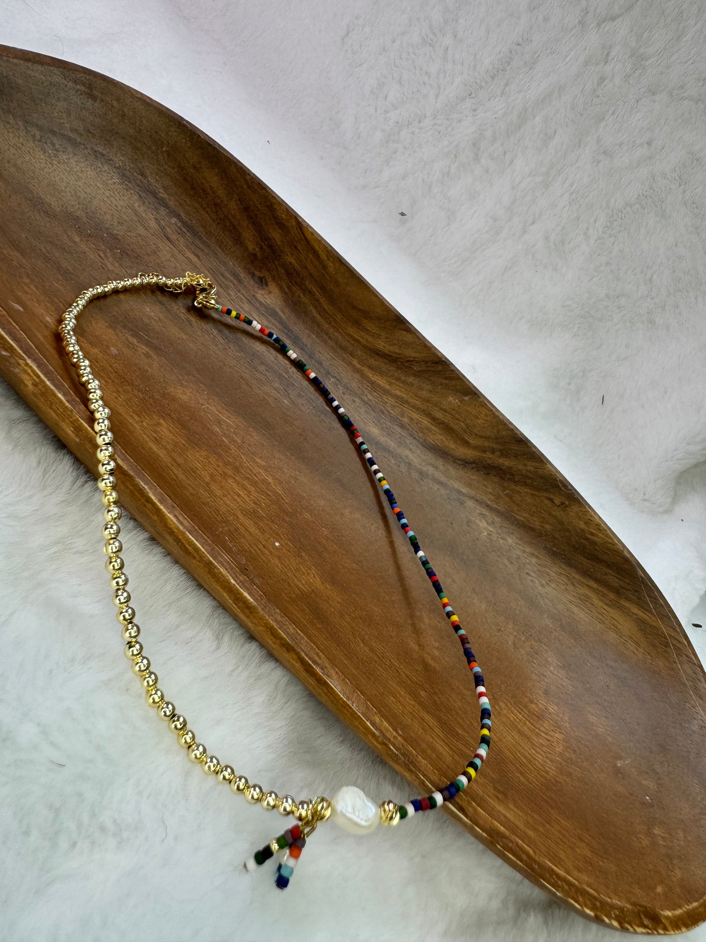 Gold- Plated Multicolor Necklace