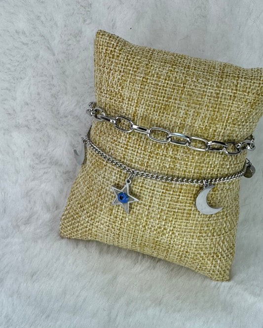 Blue Moon 2 Layers Bracelet